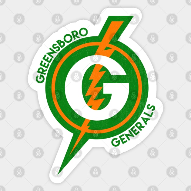 Defunct Greensboro Generals Hockey 1959-1977 Sticker by LocalZonly